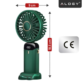 Fan Fan Handheld Fan Wireless Alogy Desktop Portable Handheld with Phone Holder USB-C Navy Blue
