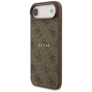 Etui Guess 4G Ring Classic Logo MagSafe do iPhone 17 Air brązowe