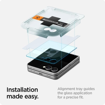 Szkło Spigen Glas.TR EZ Fit Galaxy Z Flip 7 2-Pack Clear