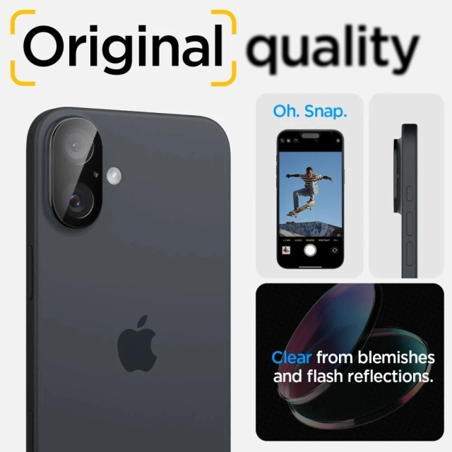 Spigen Optik Pro Glas.TR Camera Protector 2-pack pro iPhone 16 / 16 Plus Black