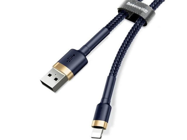Baseus Keviar USB Lightning Cable 2m for iPhone iPad iPod 1.5A Navy blue