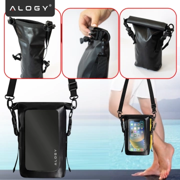 Pouch Vodotěsné pouzdro na telefon Velká taška Pouzdro Vodotěsné Alogy Vodotěsné černé