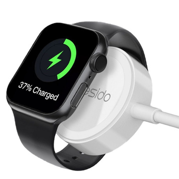 USB nabíjecí kabel 2v1 magnetická indukční nabíječka pro Apple Watch Kabel pro iPhone Lightning Yesido CA70 2.4A 1.2m Bílá