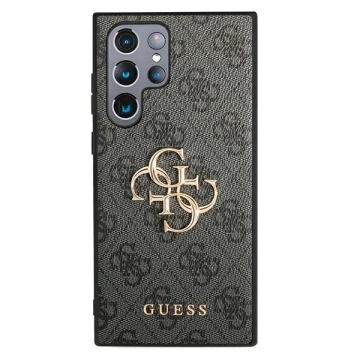 Pevné puzdro Etui Guess GUHCS22L4GMGGR S908 do Galaxy S22 Ultra 4G veľké kovové logo