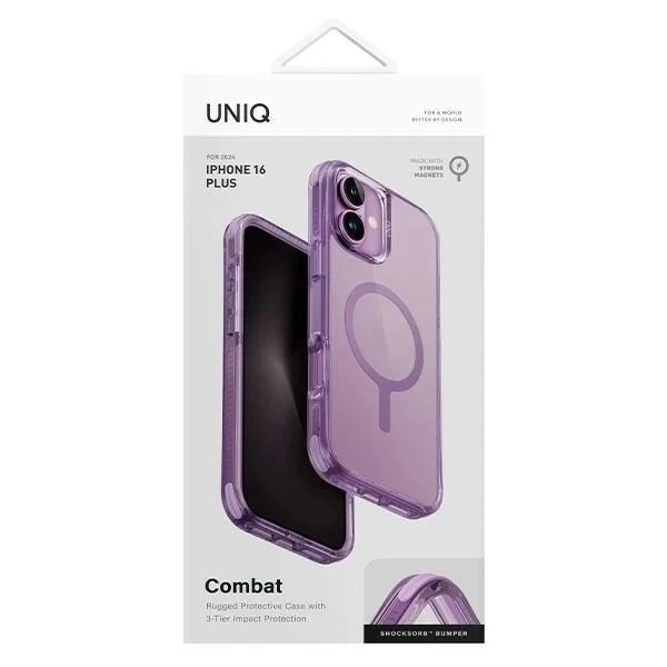 Чохол UNIQ Combat для iPhone 16 Plus 6.7" Magclick Charging Pink/Grape Pink