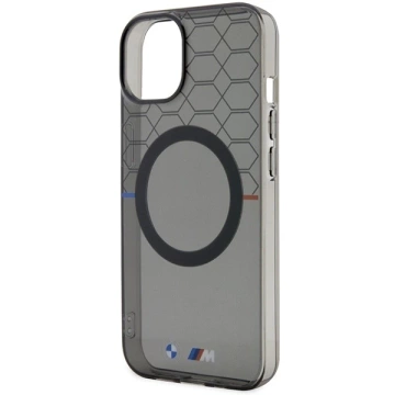 BMW Case BMHMP14SHGPK for iPhone 14 6.1" grey/grey Pattern MagSafe