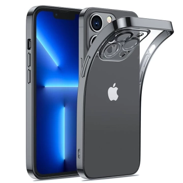 Pouzdro Joyroom 14Q pro iPhone 14 Plus Kryt s kovovým rámem černý (JR-14Q3-černý)