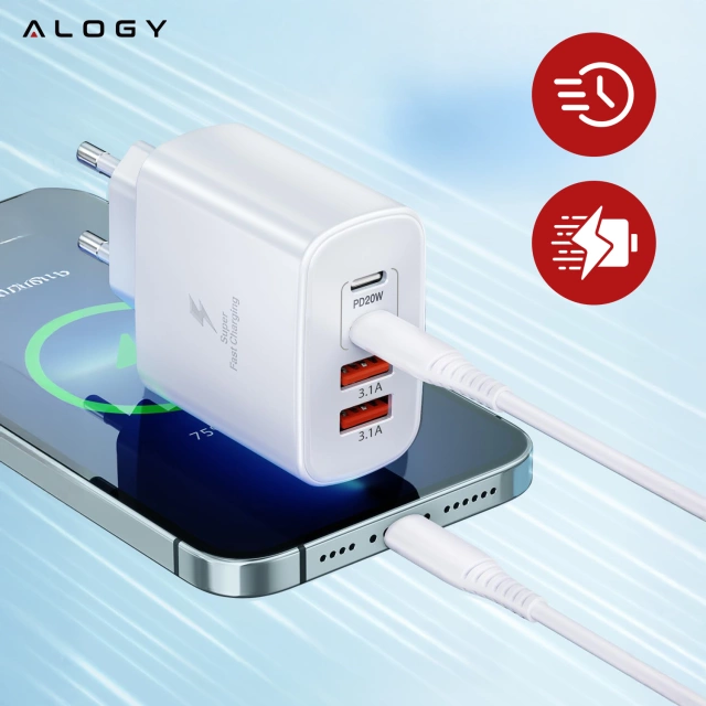 HUB-Splitter Alogy-Adapter für Computer-Laptop mit USB-C auf 3x USB-A 2.0 1x USB-A 3.0 Grau