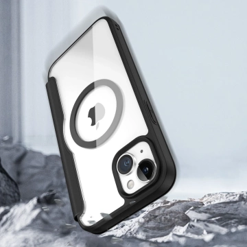Dux Ducis Skin X Pro Case pro Apple iPhone 15 Magnetic MagSafe Flip Cover – černý