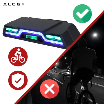 Bicycle rear light for the rear of the bike LED lighting rear light red aluminum waterproof IPX4 50lm Alogy