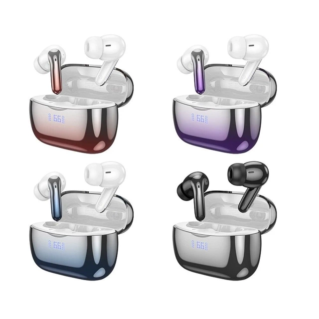 HOCO TWS ANC ENC EQ16 Kabellose Bluetooth-Kopfhörer – Rot mit Ladeetui