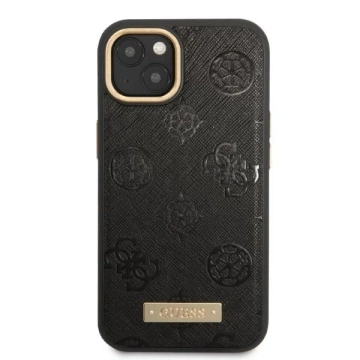 Etui Guess GUHMP13MSAPSTK do Apple iPhone 13 6,1" czarny/black hardcase Peony Logo Plate MagSafe
