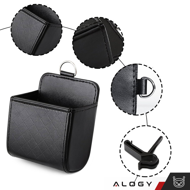 Car grill organizer holder car grille hook box Alogy Car Air Vent Black