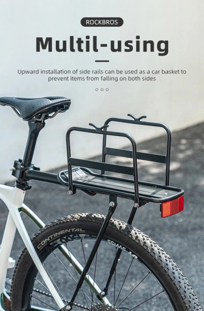 Rockbros 33210004001 Fahrradträger mit Ablage – Schwarz