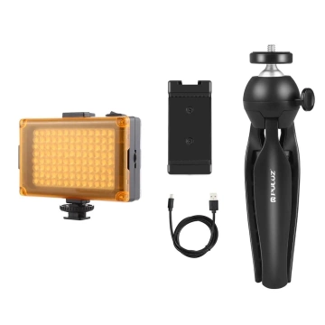 Puluz Live Recording kit statív LED lampa svorka na telefón PKT3131B