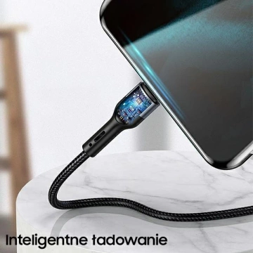 USAMS Geflochtenes Kabel U55 2A USB-C 1St für Set U55 grün