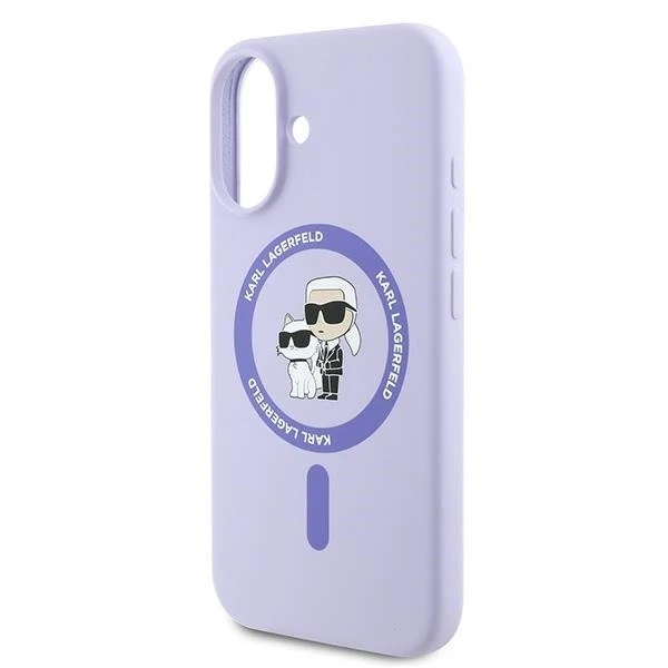 Чохол Karl Lagerfeld для iPhone 16 6.1" Purple MagSafe Hardcase Silicone Karl