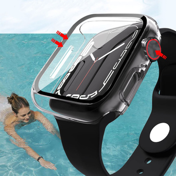 Skleněné pouzdro pro chytré hodinky Defense360 Krycí sklo pro Apple Watch 7 41mm čiré