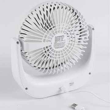 Schreibtischventilator, kabelloser Ventilator, stehend, tragbar, wiederaufladbar, batteriebetrieben, leiser Ventilator, Weiß