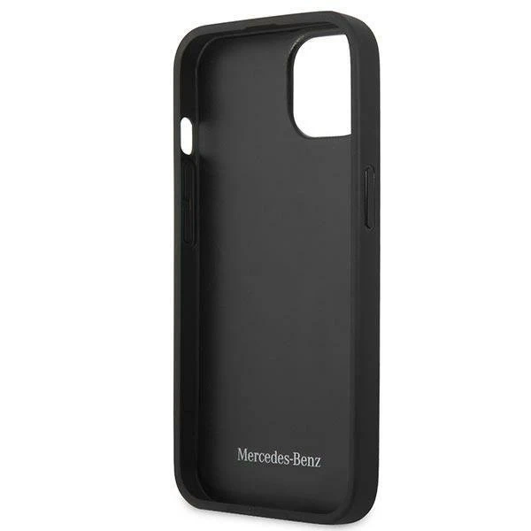 Ochranné pouzdro Mercedes MEHCP13MPSQRE pro Apple iPhone 13 6,1" červené/červené pevné pouzdro Kožený vzor hvězd