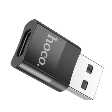 Адаптер HOCO OTG USB A (чоловічий) на Type-C (жіночий) UA17 чорний
