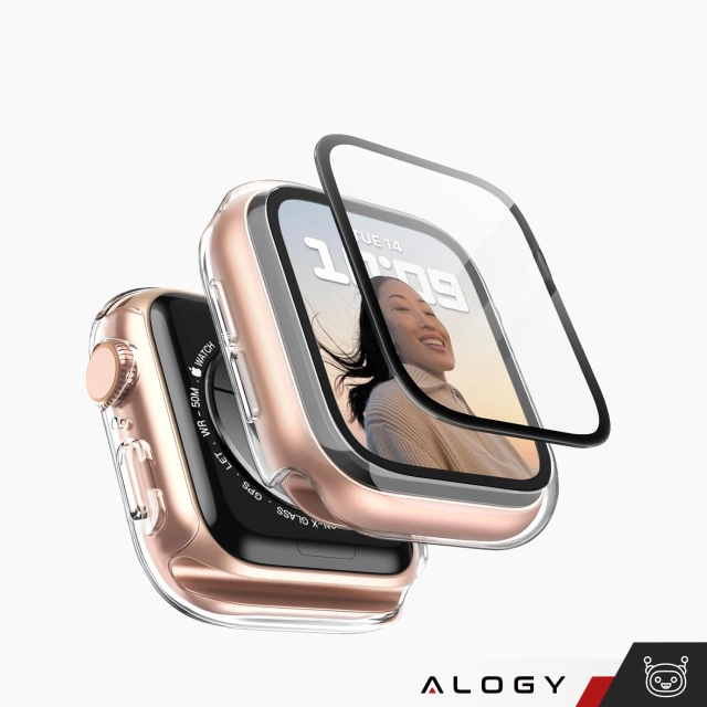 Захисний чохол Alogy Protector Case 2-в-1 зі склом для Apple Watch 10 46 мм прозорий