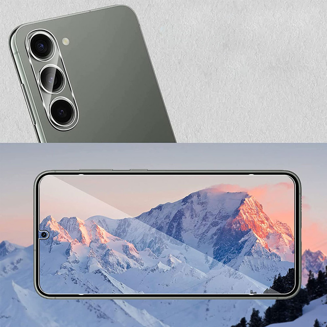 Alogy Glass Pack 3x Panzerglas Displayschutzfolie 9h Linsenglas für Samsung Galaxy S23 Plus Glas Set