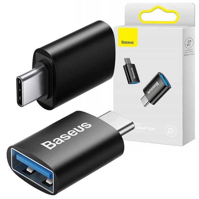 Adaptér Baseus Mini OTG Adaptér Adaptér USB-A na USB-C typu C černý
