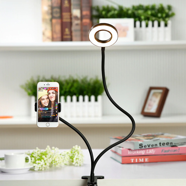 Photographic Alogy LED Selfie Ring Light Phone Holder Black