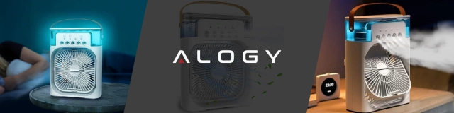 Stolní ventilátor stojící ventilátor malé oběhové čerpadlo s klipem bezdrátové ruční 500mAh USB-C Alogy White