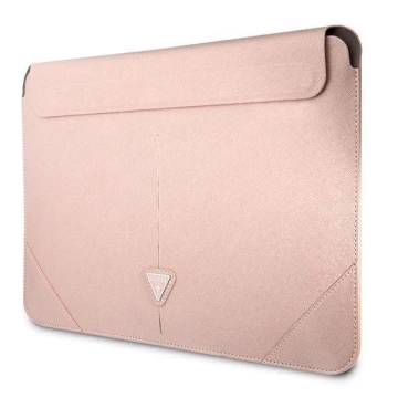 Guess Sleeve GUCS16PSATLP 16 "рожевий / рожевий Saffiano Triangle Logo
