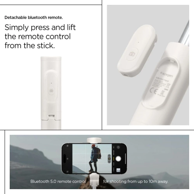 Spigen S541W Tripod Selfie Stick 146 cm with Bluetooth Remote Control