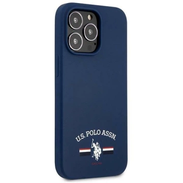 Puzdro na telefón US Polo Silicone Collection iPhone 13 Pro Max 6,7". námornícka modrá/námornícka