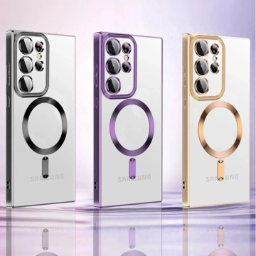 Etui Wozinsky Electroplated MagSafe do Samsung Galaxy S24 FE Srebrne