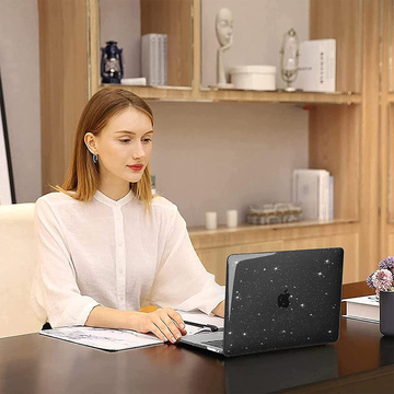 Pevné puzdro Alogy pre Apple MacBook Pro 13 2016-2020 Glitter Black