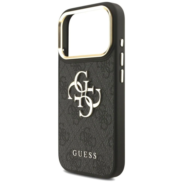 Etui Guess 4G Big Classic Logo Big Strap Metal Buttons do iPhone 17 Pro Czarny