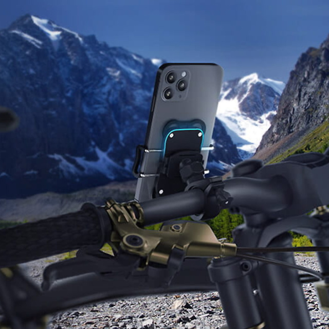 Universal 3mk Fahrradhalter Pro für Scooter Telefon Trolley Motorrad Schwarz