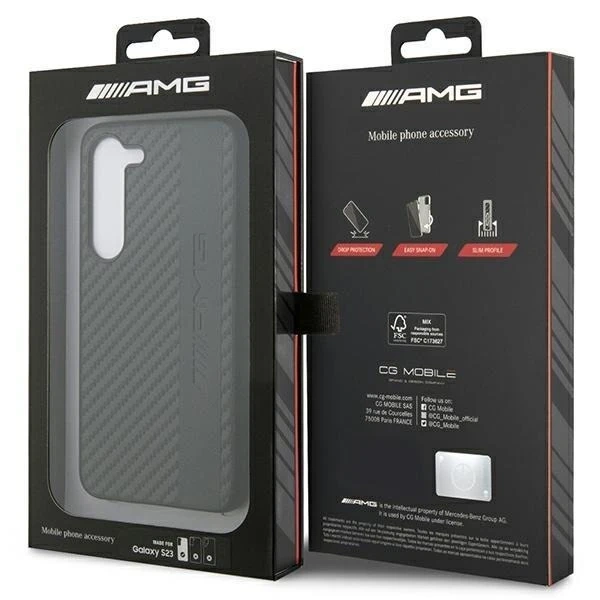 Etui AMG für Samsung Galaxy S23 HardCase Carbon Stripe