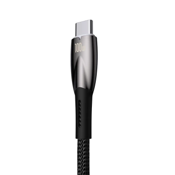 Baseus Glimmer Series Schnellladekabel USB-A - USB-C 100W 480Mbps 1m Schwarz
