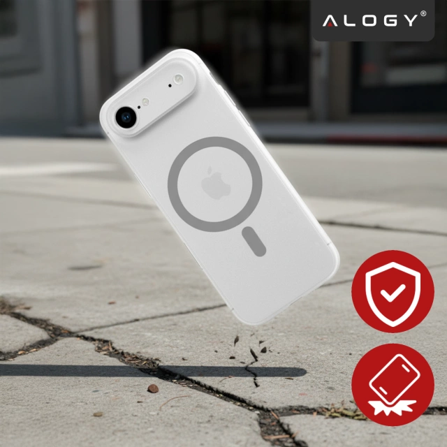Etui do Apple iPhone 17 Air – matowa obudowa do MagSafe z ochroną obiektywu, smukłe i odporne na zarysowania, idealne dopasowanie – Alogy Skinny MatteCase™ Białe + SZKŁO HARTOWANE