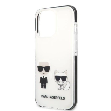 Ochranné puzdro na telefón Karl Lagerfeld KLHCP13LTPEKCW pre Apple iPhone 13 Pro / 13 6,1" pevné puzdro biele/biele Karl