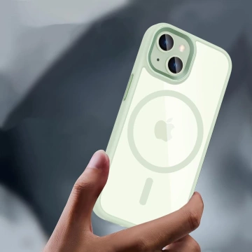 Pouzdro Magmat Magmat pro Apple iPhone 15 Green/Clear