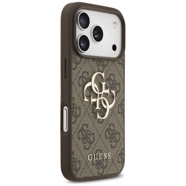 Etui Guess Hardcase 4G Big Metal Logo do iPhone 17 Pro, brązowe