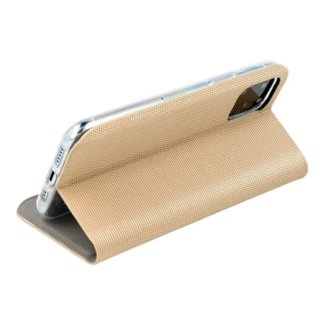 SENSITIVE Book Case for Samsung Galaxy S25 Plus Gold Stand