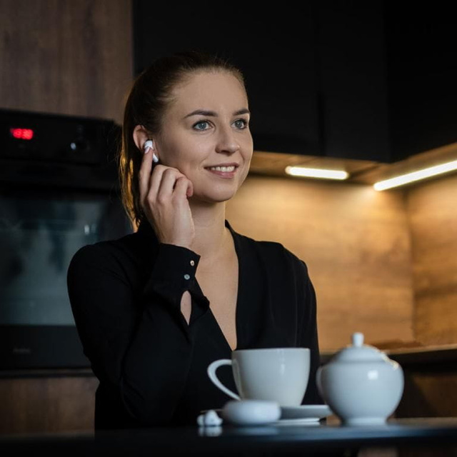 Bezdrôtové slúchadlá LifePods 3mk s nabíjacím puzdrom PowerBank biele