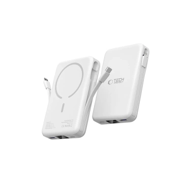 Magnetická powerbanka s kabelem PB31 Lifemag Magsafe Power Bank 10000 mAh (Type C Lightning) Bílá