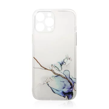 Marble Case for iPhone 12 Pro gel cover marble blue