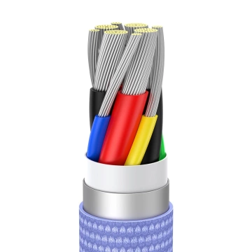 Кабель Baseus Crystal Shine Series Кабель USB для швидкої зарядки та передачі даних USB Type C - USB Type C 100W 1.2m purple (CAJY000605)