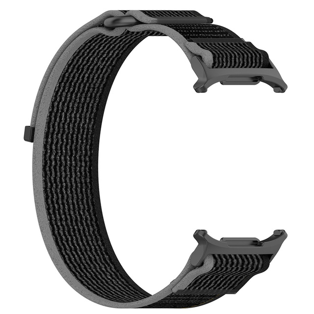 Smartwatch-Armband Nylon-Uhrenarmband für Samsung Galaxy Watch Ultra 47 mm Schwarz