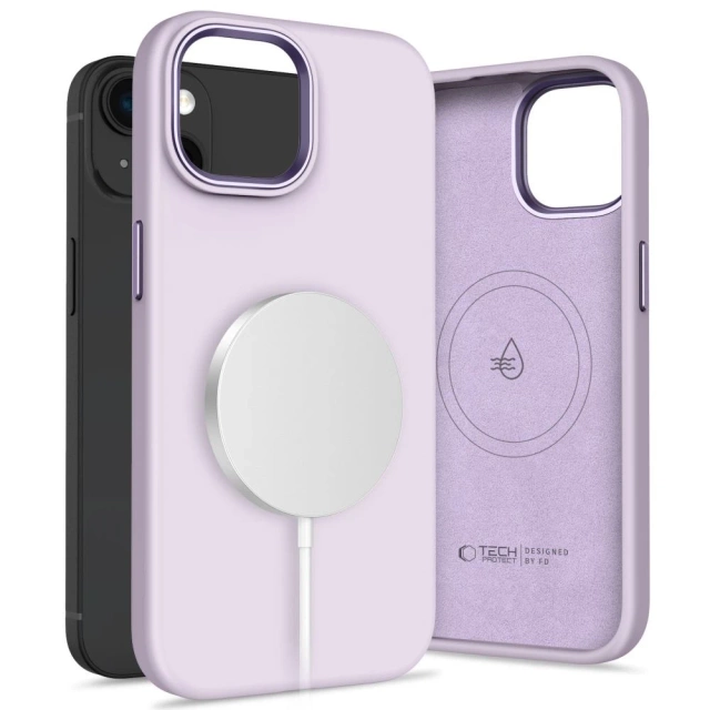 Etui do iPhone 15 Tech-Protect Silicone Pure MagSafe Mauve